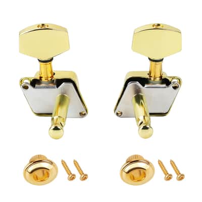 3L3R Guitar Tuning Pegs Keys 15:1 Ratio Semi-Closed Guitar String Tuning Keys Machines with 45 Degree Fixing Tag for Les Paul LP SG Electric or Acoustic Guitar Pack of 6 JT/JXQ-13 Golden image 6