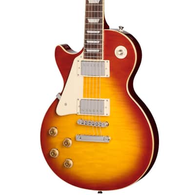 Epiphone Les Paul Standard 50s Figured (Left handed, Incl. Premium Gig Bag), Washed Cherry Burst image 1