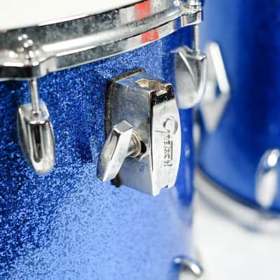 Gretsch Rack Tom Set (Blue Sparkle 70's Rack & Floor) 13x9 & 14x13 owned By J Mascis image 7