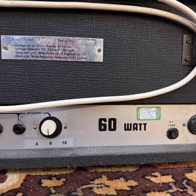 Vintage 1974 Laney Klipp 60w L60 PA British Valve Guitar Amplifier Head *1970s* image 11
