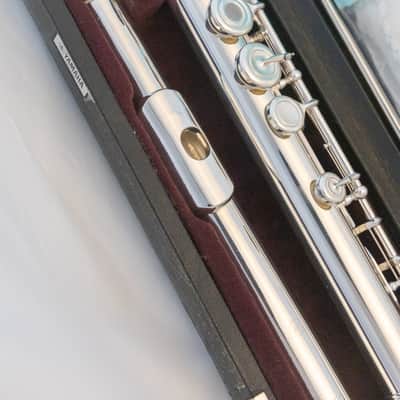 Yamaha YFL-584H (YFL-587H) Professional Flute All Silver Open-hole *Made in Japan *Cleaned & Serviced image 4