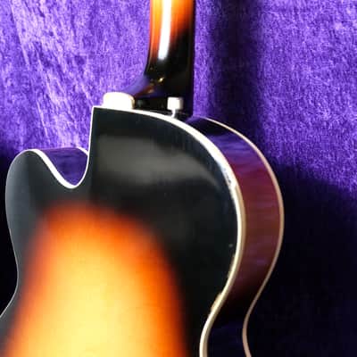 Rare Condition Gretsch 6124 Single Anniversary 1963 Shaded Golden Electric Guitar Hollowbody Sunburst Case Candy OHSC image 22