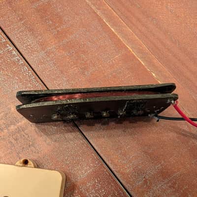 Fender Jazzmaster Guitar Pickup And Cover Pre CBS 1959 Cream With Black Bobbin 7.78K image 6