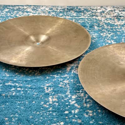 1960s MADE IN ENGLAND 15” ZYN Hihats 761g 771g image 11