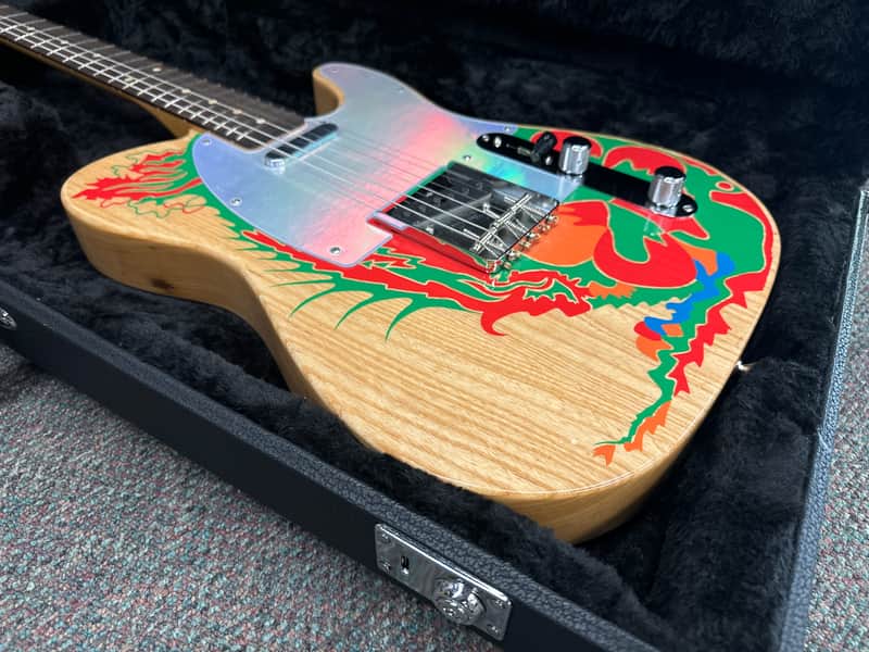 Fender Artist Series Jimmy Page Telecaster with Rosewood Fretboard -Natural with Dragon Graphic image 1