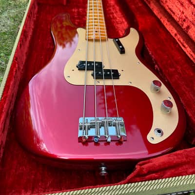 Fender American Vintage 57’ Precision Bass 1999 - Candy Apple Red image 3