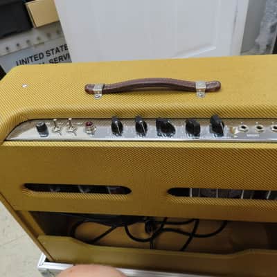 Fender Twin-Amp, Model 5E8-A, '57, 2 x 12" Tube Amp w/ Roadie ATA Case (Casters) image 9