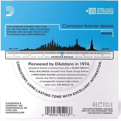 D'Addario 10-Pack EJ16 Phosphor Bronze Acoustic Guitar Strings - Light image 2