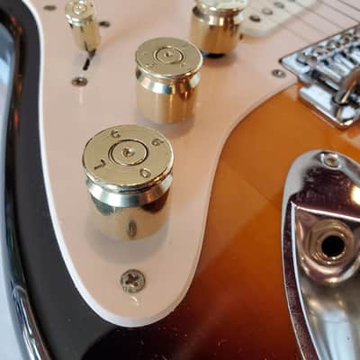 Bullet Knobs - 50 Caliber Case Head Brass Tone and Volume Guitar Knobs - Set of 4 image 4