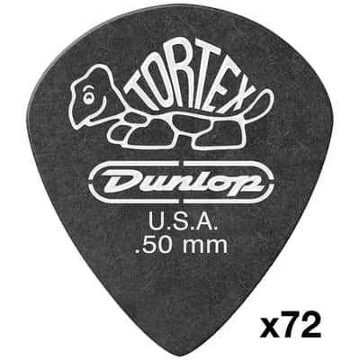 482R50 Tortex Pitch Black Jazz 0.50 mm Sachet de 72 Dunlop image 1