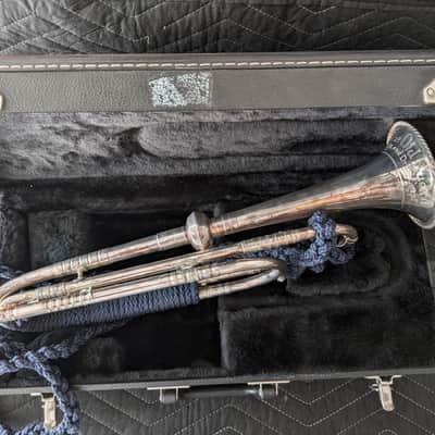 RON COLLIER ULTRA-RARE 'OLD GUARD' FIFE & DRUM CORPS CEREMONIAL TRUMPET w/CASE #9 image 4