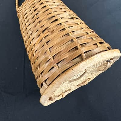 Authentic Caxixi, 10.75" x 5", EXTRA LARGE, Rattan Woven, Dried Gourd Bottom - MINT image 11