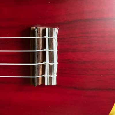 Laka Vintage Electric Ukulele and case - Cherry Red image 8