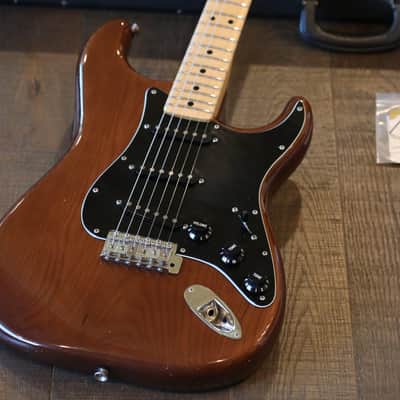 Vintage! 1977 Fender Stratocaster Double-Cut Electric Guitar Mocha Brown + OHSC image 2