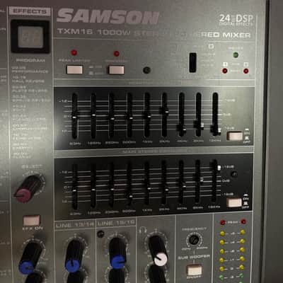 Samson TXM16 16-ch 1000W Power Mixer with Eight Mic Pres, Three Aux Sends, and Onboard Effects image 2