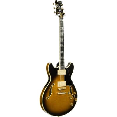 Ibanez John Scofield Signature JSM100 Hollow-Body Electric Guitar, Bound Ebony Fretboard, Vintage Sunburst image 19