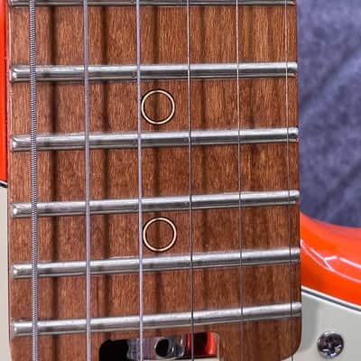Schecter Nick Johnston "Thumper" FretWerx In-USA Setup and Fret Polish 2020's HSS - Orange w/ Custom Vinyl Flowers image 10
