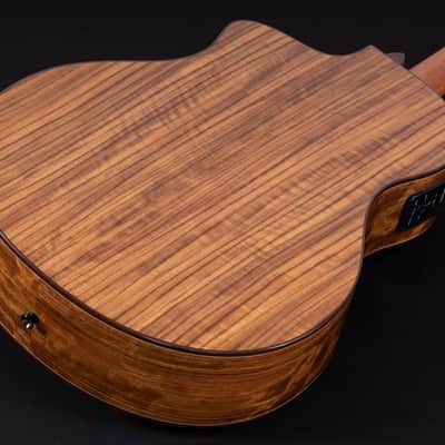 Washburn Bella Tono VITE-S9V Electro Acoustic Guitar - Gloss Charcoal Burst image 4