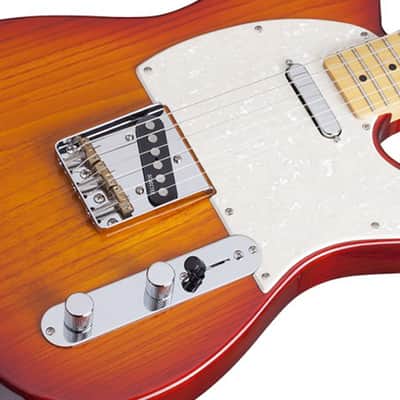 Schecter PT-Standard Aged Cherry Burst Swamp Ash Flat Top Telecaster Tele image 3