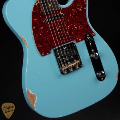 2024 - Suhr Eddie's Guitars Exclusive Roasted Classic T Antique - Daphne Blue image 6