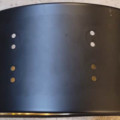 Pearl Matt Halpern MH1460/B 14x6 1.5mm Brass Snare Drum SHELL ONLY Black image 3