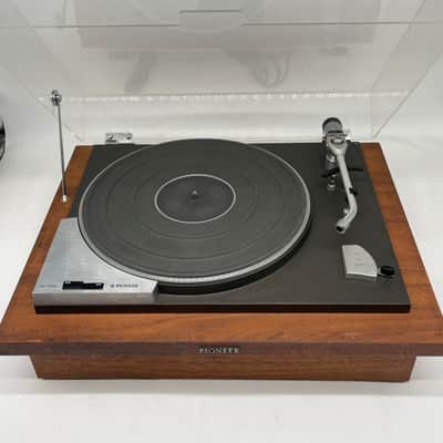 Vintage Pioneer PL-41 Turntable Japan Woodgrain New Belt Excellent Condition image 2