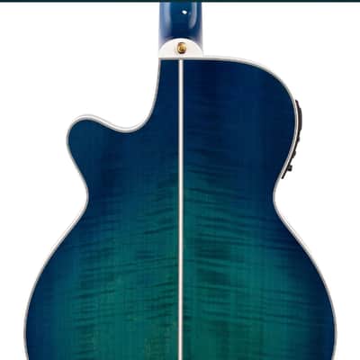 Takamine TSP178AC 2024 - See thru blue burst with a hard shell case image 5