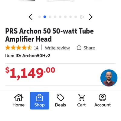 PRS Archon 50 2-Channel 50-Watt Guitar Amp Head 2021 - Present - Black image 2