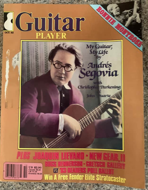 Guitar Player Magazine, Oct. 1983, Segovia Cover Guitar Player Magazine 1983 - Good image 1