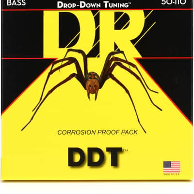 DR Strings DDT-50 Drop-Down Tuning Stainless Steel Bass Guitar Strings - .050-.110 Heavy image 1