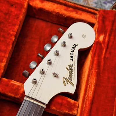 1963 Fender Jaguar Olympic White with Matching Headstock image 2