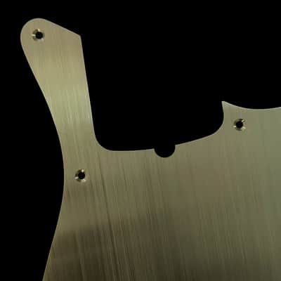 Jazz Bass Pickguard Scratchplate - 10-hole Contemporary - Brushed Brass - Made To Order image 2