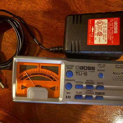Boss TU-15 Chromatic Tuner 2002 - 2008 & 9v Boss Power Adapter image 1