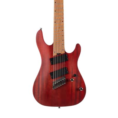 Cort KX Series Multi-Scale 7-String Electric Guitar - Open Open Pore Mahogany (KX307MSOPM-U) image 4