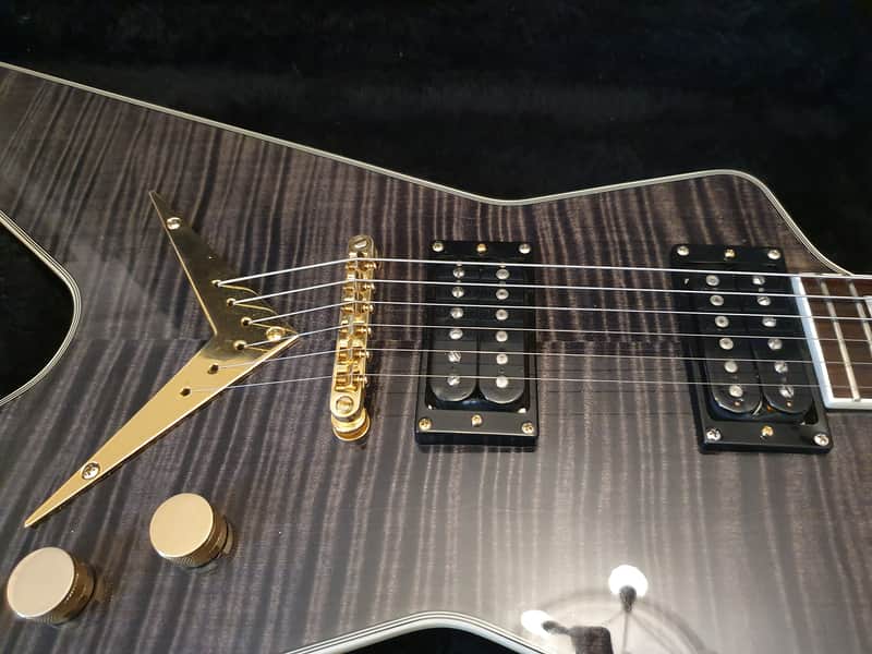 RARE Dean Limited Edition Black Gold ML Trans Black AAA Flame | Reverb