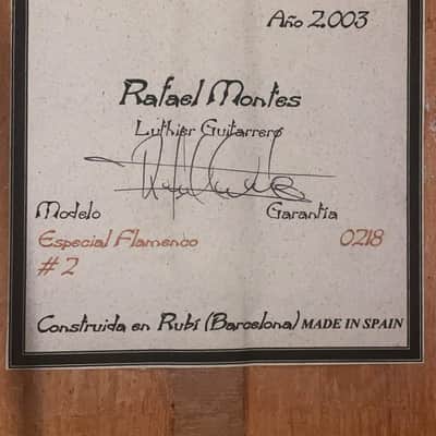 Rafael Montes 2003 - fine handmade flamenco guitar - check video! image 13