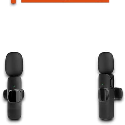 Wireless Lavalier Microphone 2-Pack for iPhone, iPad, USB-C Devices, Plug & Play, Noise Canceling, 360° Sound Pickup, Reverb Mode, 65ft Range image 2