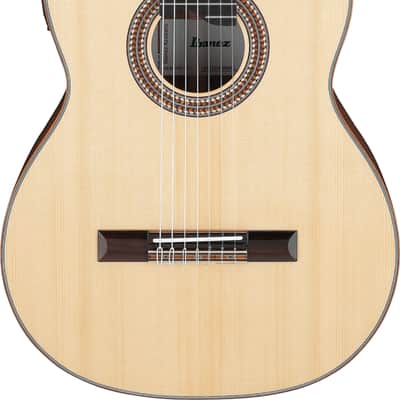 Ibanez GA3007CE 7-String Thinline Acoustic-Electric Classical Guitar, Solid Spruce Top, Natural image 1