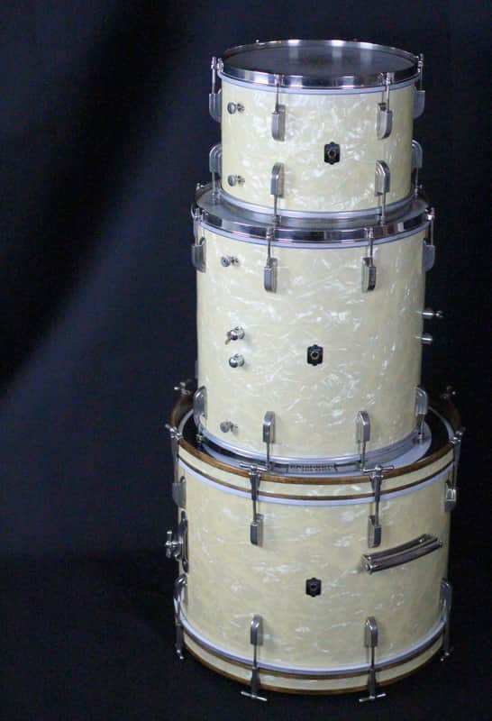 Leedy 3-Piece Drum Set 1949 -13/16/20 - White Marine Pearl image 1