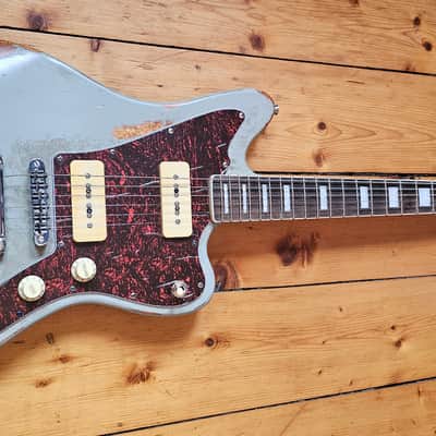Custom Jazzmaster grey guitar relic with P90 pickups 2025 - Grey relic image 2
