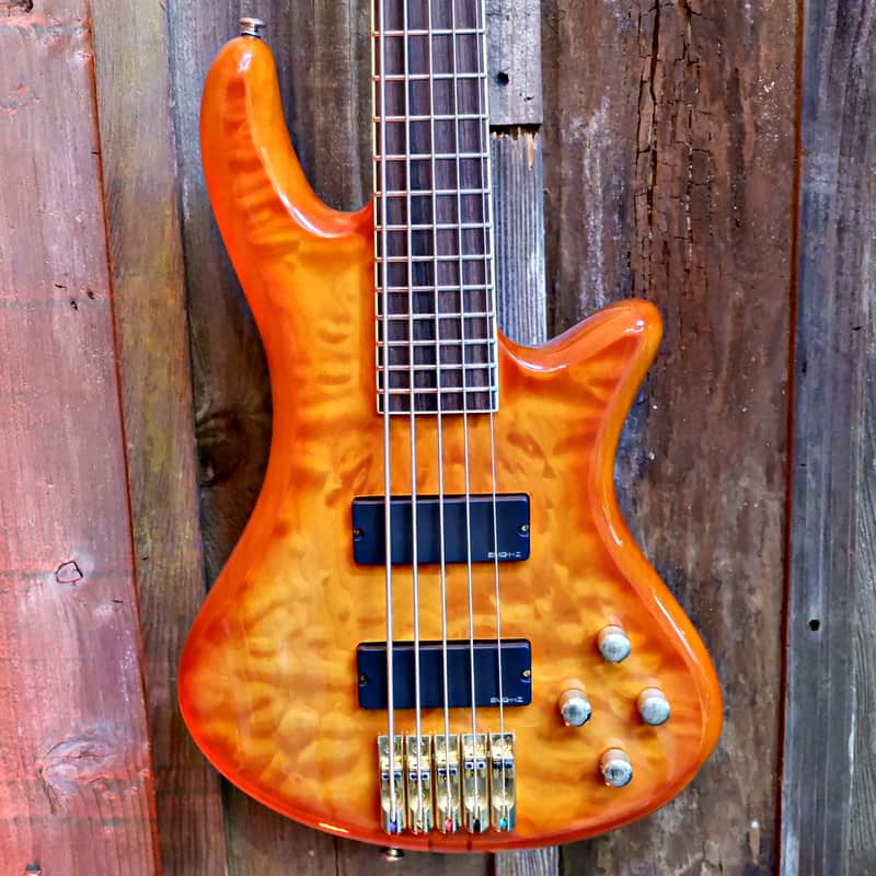 ベース Schecter Diamond Series Stiletto Elite5 Schecter Stiletto Elite 5 - See-Thru Black | Sweetwater