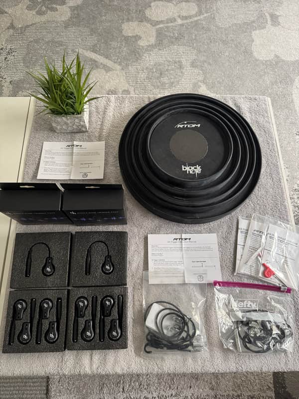 RTOM Black Hole Practice System + 10 bh Triggers (Complete Electronic Hybrid Drum Bundle) 2025 image 1