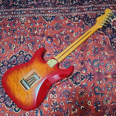 1984-1987 Fender Japan Stratocaster STR-75 E Serial - Birdseye Maple Veneer, Floyd Rose, MIJ Fujigen image 15