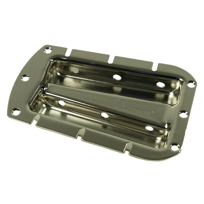 Kluson 3 On A Plate Deluxe Series Tuning Machine Tray For Fender Champion Nickel image 1
