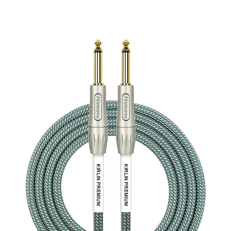 Iwb-201Pfg-10/Ol 10-Feet 1/4-Inch Straight Premium Plus Instrument Cable, Olive Green Tweed Woven Jacket image 1