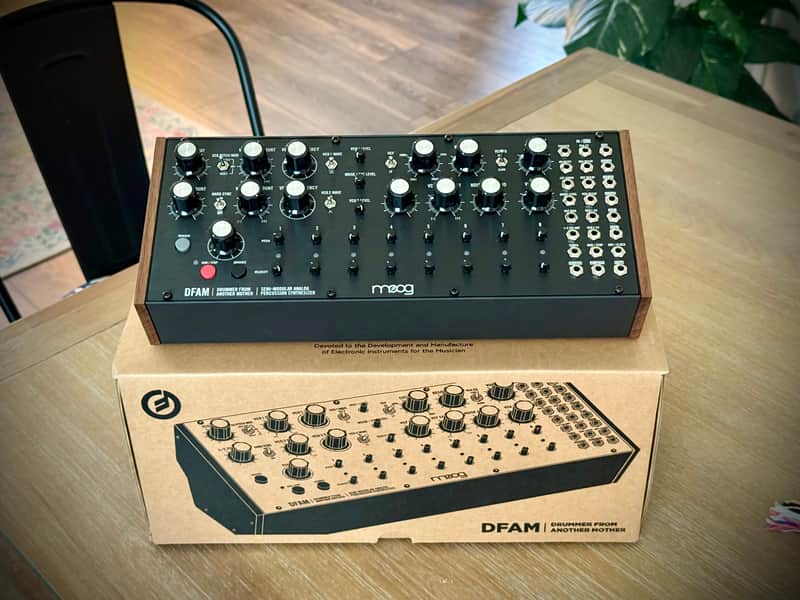 Moog DFAM Drummer From Another Mother Semi-Modular Analog Percussion Synthesizer 2018 - Present - Black/Wood image 1