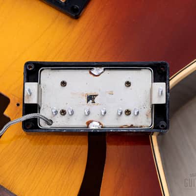 1969 Gibson ES-175 D Vintage Hollowbody Guitar Ice Tea Sunburst w/ Pre-T Top Patent Stickers, Case image 19