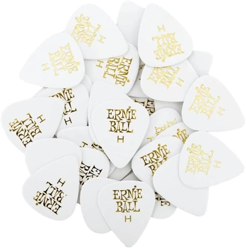Ernie Ball Guitar Picks, Heavy, White, 144-pack (P09121) image 1