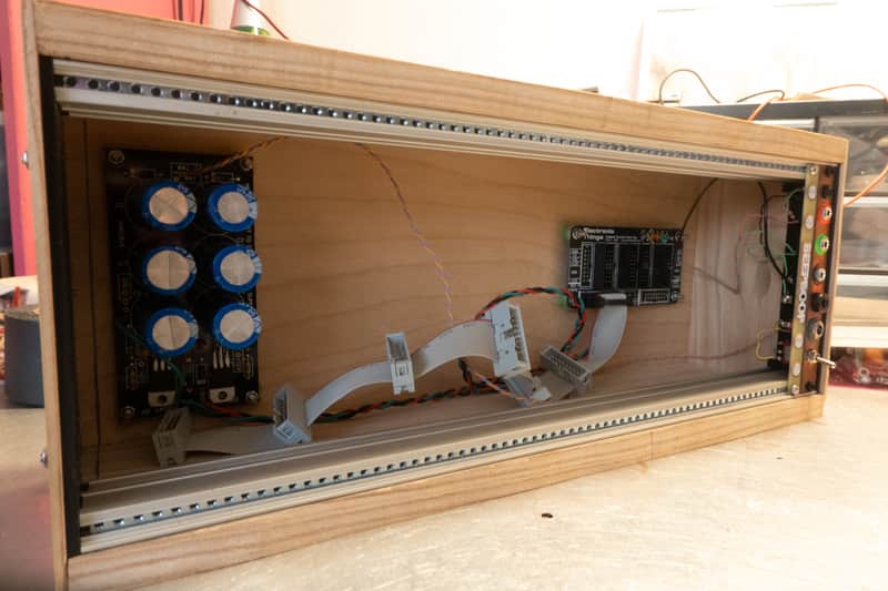 72HP Eurorack Case, Powered - Hand Built, Black Ash Wood image 1