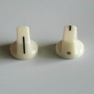 Amplifier Control Knobs Pointers Aged White Pack of 10 Piece image 3